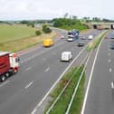The M6 at junction 33 Galgate, near Lancaster. The motorway around junctions 33 and 34 will be subject to overnight closures from mid-March for repair work