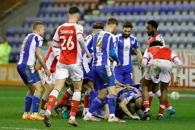 James McClean and Joe Garner were both red-carded in stoppage-time