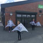 Photo L-R: Ruth Lawrenson (Wigan Council), Niamh (aged 11) Kate Fletcher (independent consultant offering sessions), Scott Ascroft (Wigan Athletic Community Trust)
