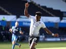 Jamal Lowe playing for Swansea