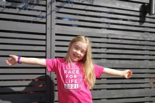 Ellie is urging people to take part in Race For Life At Home