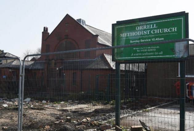 Orrell Methodist Church whch could be knocked down and replaced by flats
