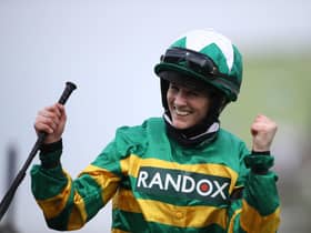 Rachael Blackmore after steering Minella Times to glory at Aintree