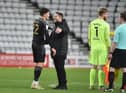 Leam Richardson congratulates goalscorer Kyle Joseph after Latics' win at Sunderland back in December