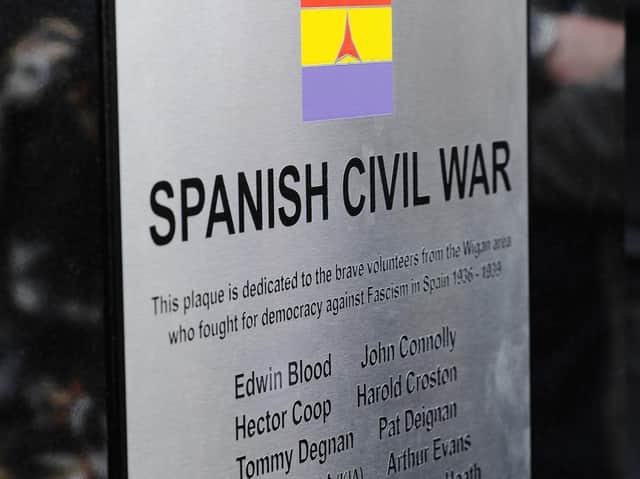The ceremony will be held at the Spanish Civil War memorial in Wigan