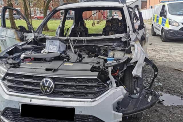 The burnt-out VW T-ROC