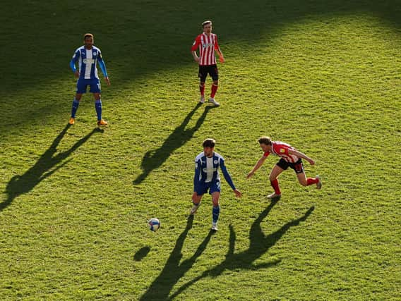 Callum Lang in action against Sunderland