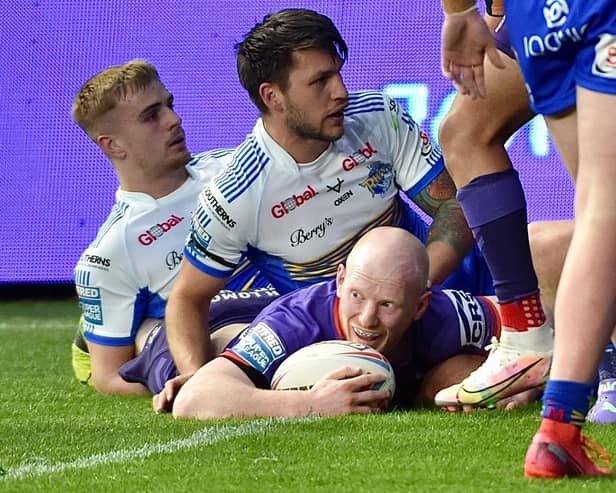 Liam Farrell scores his first try