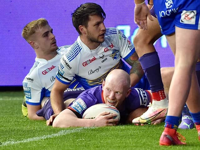 Liam Farrell scores his first try