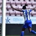 Joe Dodoo celebrates opening the scoring