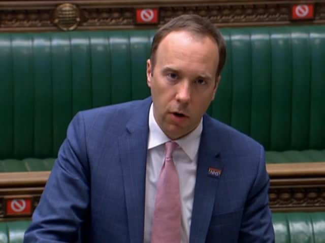 Health Secretary Matt Hancock speaking in the House of Commons, London, as he told MPs that India will be added to the coronavirus travel "red list" from 4am on Friday.