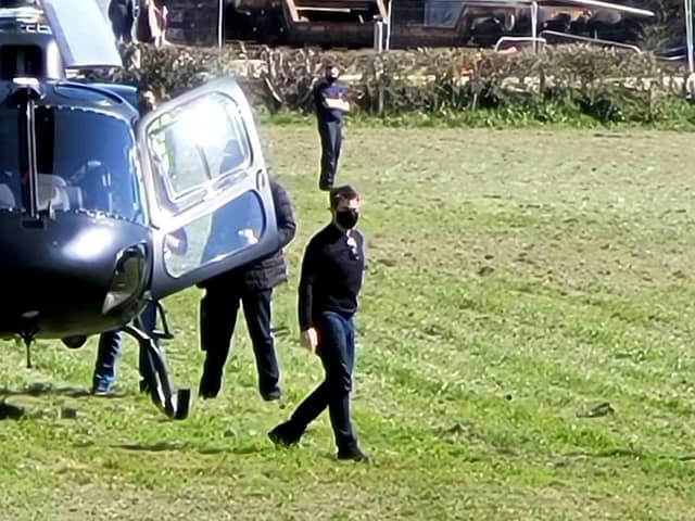 Hollywood superstar Tom Cruise has been spotted filming the new Mission Impossible film in a tiny Yorkshire village.