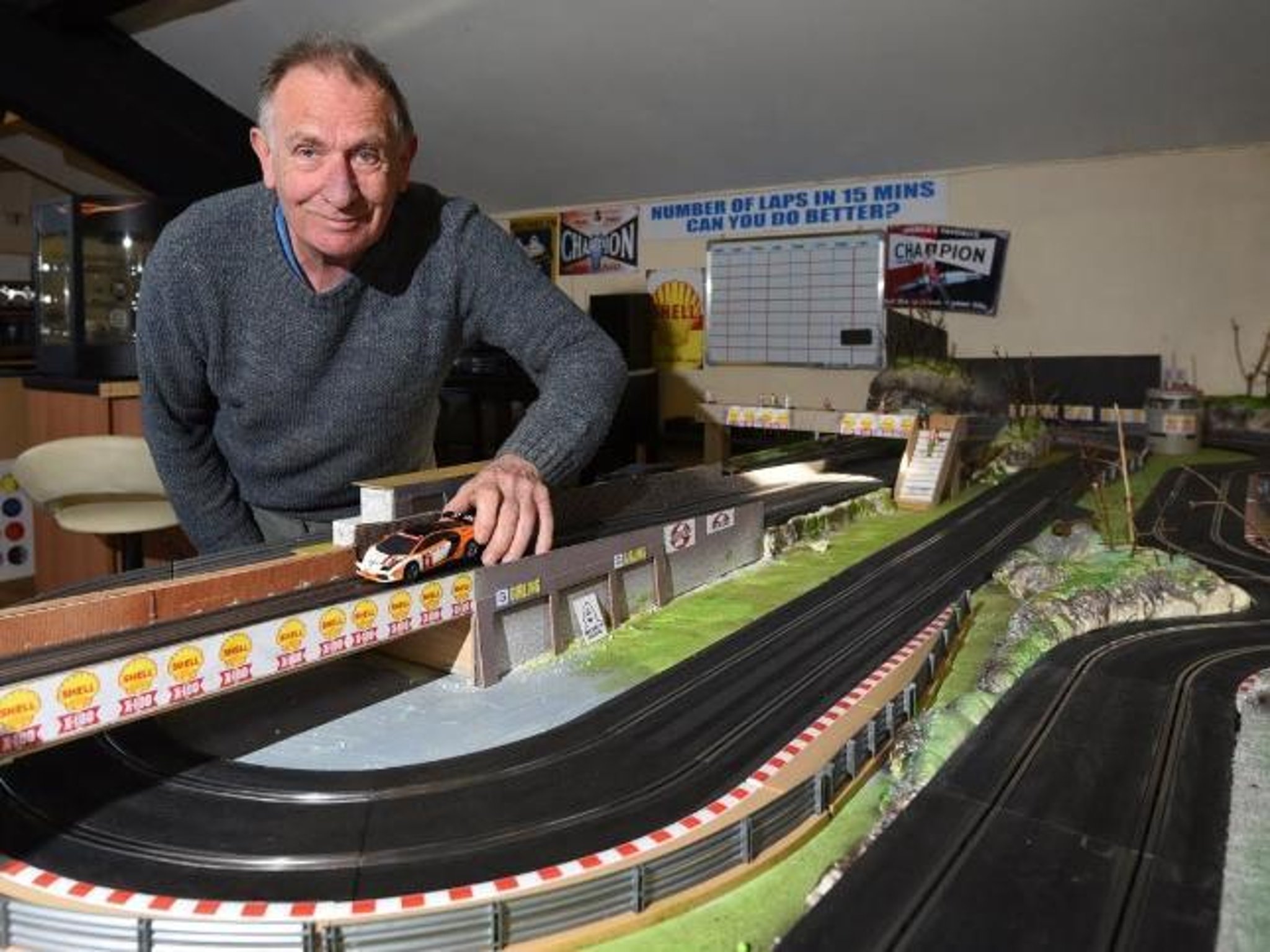 Try out Scalextric and vinyl at Wigan pensioner's new ...