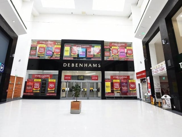Exterior of Debenhams store, Grand Arcade, Wigan