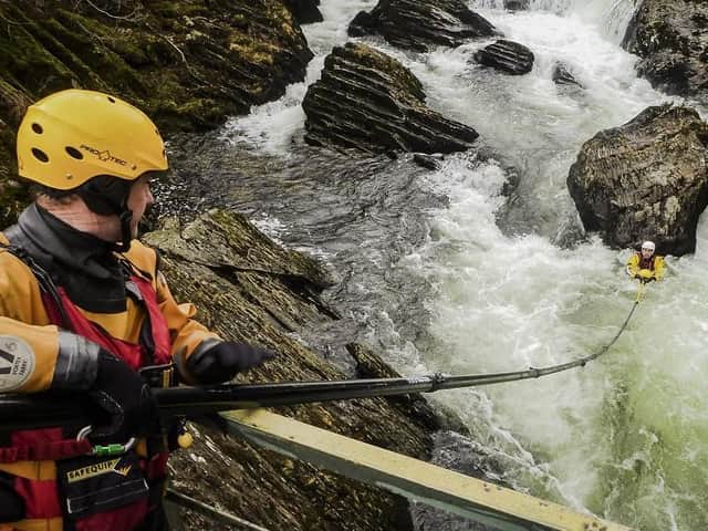 Life-saving Reach and Rescue equipment in use