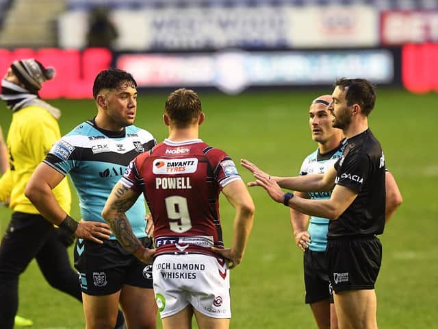 Andre Savelio made a complaint to referee James Child