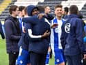 The celebrations at full-time