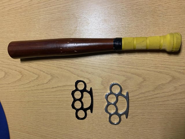 Weapons seized by the police