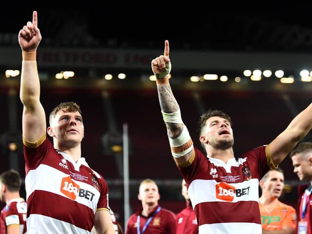 George Williams with Oliver Gildart, who has been linked with an NRL move