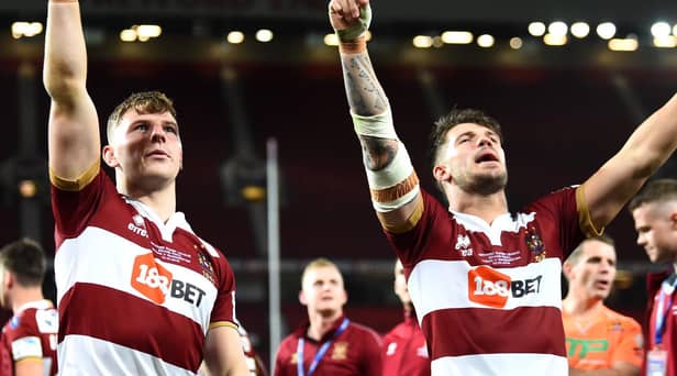 George Williams with Oliver Gildart, who has been linked with an NRL move