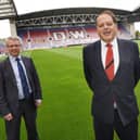 Pau Stanley (right) with fellow admins Gerald Krasner (centre) and Dean Watson (left)