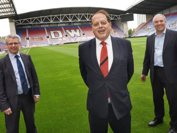 Pau Stanley (right) with fellow admins Gerald Krasner (centre) and Dean Watson (left)