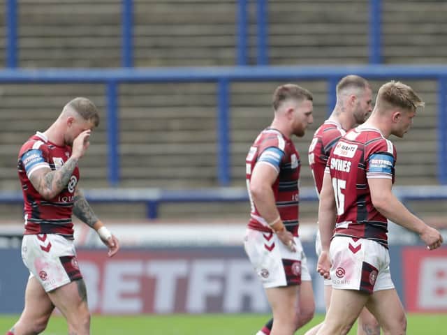 Wigan leave the pitch
