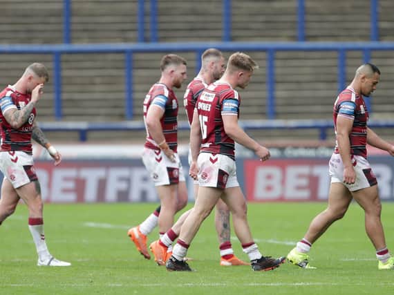 Wigan leave the Headingley pitch