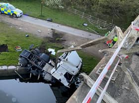 The collision happened on the M62 in Leeds, West Yorks