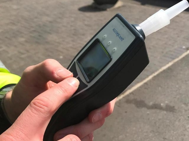 A police breathalyser