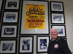 Steve Whittle with the Northern Soul memorabilia at the Grand Arcade
