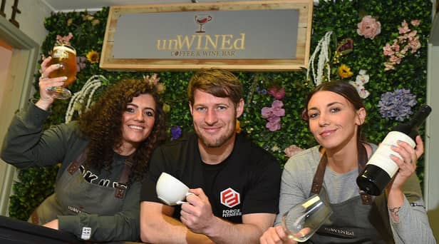 Sarah Gallagher, Terry Bridge and Stephanie Fish, the team at unWINEd coffee shop and wine bar on Miry Lane
