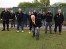 Ince St Mary's Bowls Club members with the new facilities at the green