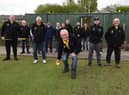 Ince St Mary's Bowls Club members with the new facilities at the green