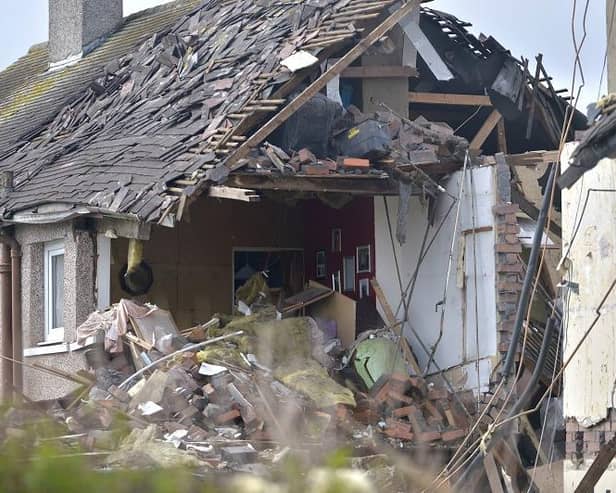 A scene of devastation in Heysham