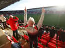A limited crowd was allowed at Leigh