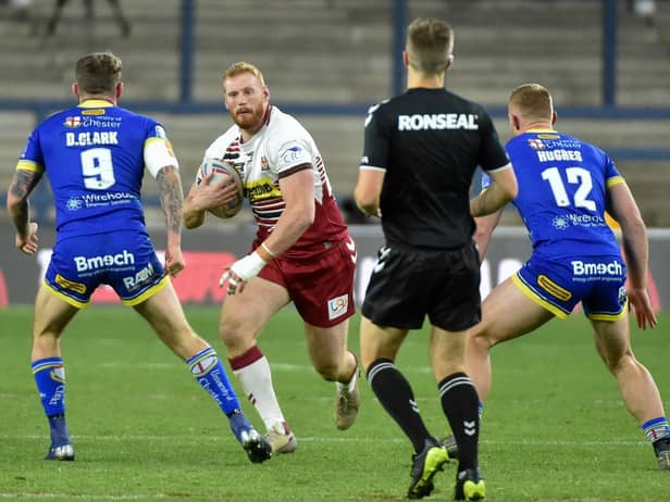 The prop joined Wigan from part-time outfit Barrow and is thought to be heading to the Wolves in 2022. (Photo: Bernard Platt)