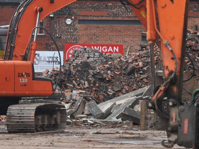 Only rubble remains of the 121-year-old boiler house