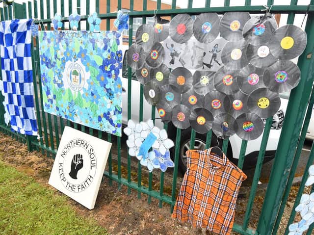 The display created for the popular site manager at the school's railings