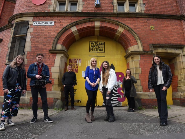 Tenants and representatives from The Old Courts outside the culture hub