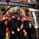 Staff prepare to welcome back customers to the Dog and Partridge in Wigan