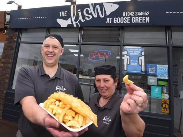 Barry Howard and Zoe Clarke from The Fish at Goose Green