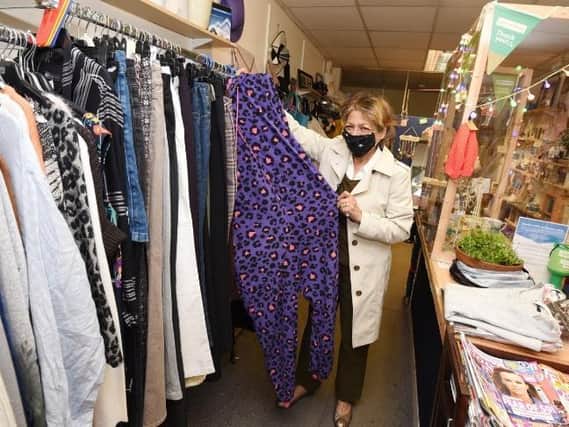 Nancy Tabrizi at the Samritans  charity shop in Hallgate; they are desperately short of stock and volunteers.