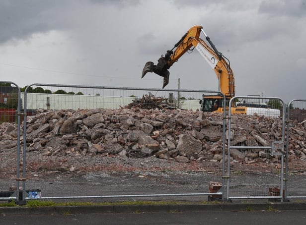 Bulldozers at work on the Labour club site in Scot Lane
