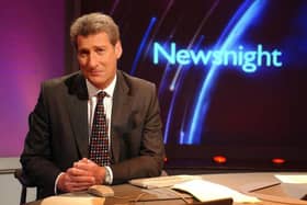 Jeremy Paxman on the Newsnight set in June 2002 (Picture: Jeff Overs/PA Wire)