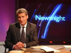 Jeremy Paxman on the Newsnight set in June 2002 (Picture: Jeff Overs/PA Wire)