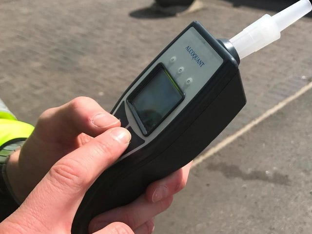 A police breathalyser