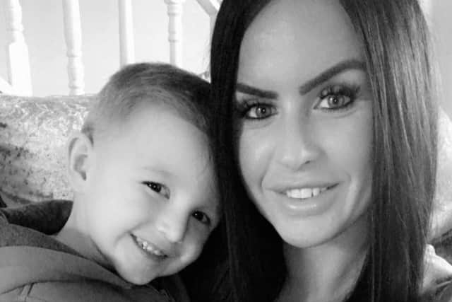 Kirsty Jolley with son Presley Stockton