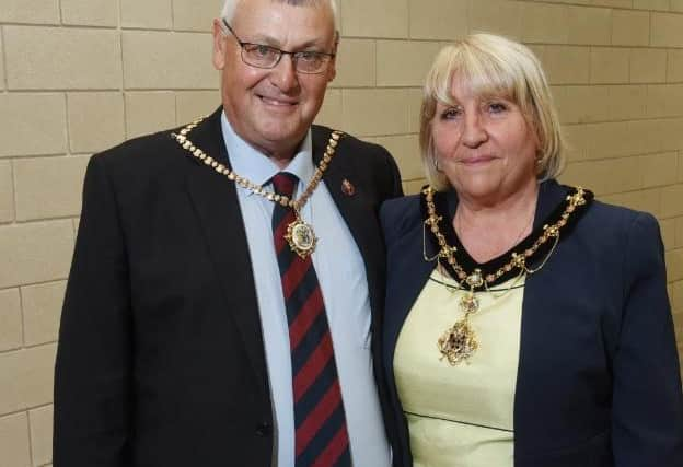 New deputy Mayor Coun Marie Morgan with consort husband Coun Clive Morgan