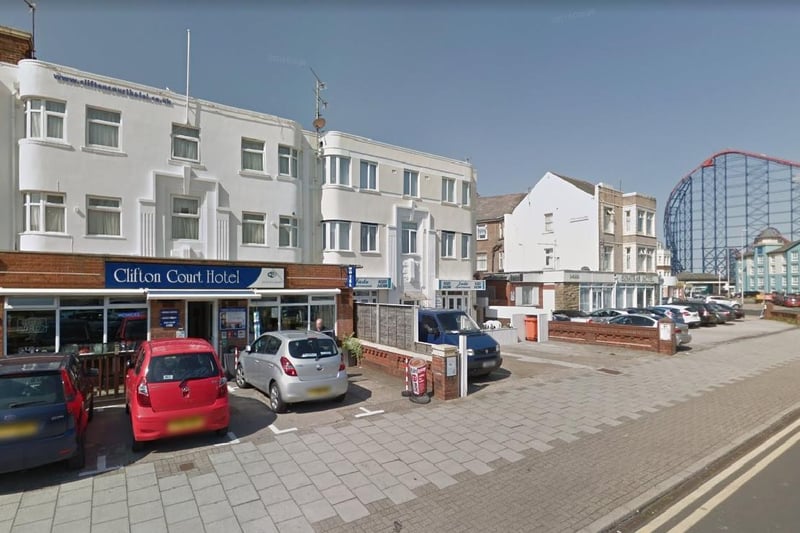 Rated no. 1 (5 stars out of 5) based on 678 reviews, this popular hotel is a top pick for families. Situated in Clifton Drive, just a stone's throw from the Pleasure Beach. Prices are around £65 per night for 2 adults - www.cliftoncourthotelblackpool.co.uk